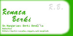 renata berki business card
